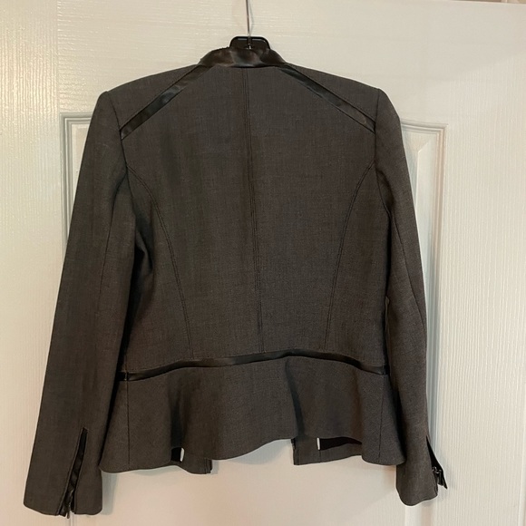 WHBM Blazer with faux leather trim - Picture 2 of 4